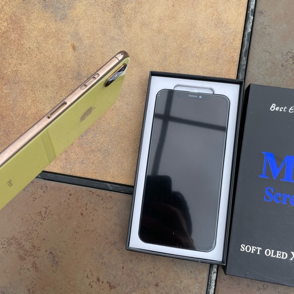 Apple Cell Phones & Accessories Iphone Xs Max Yellow Back Front Screen Replacement Kit